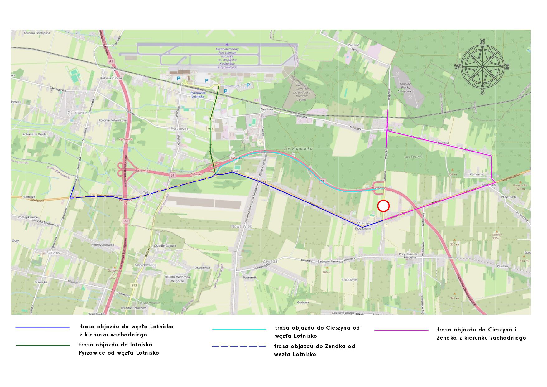 trasa objazdu