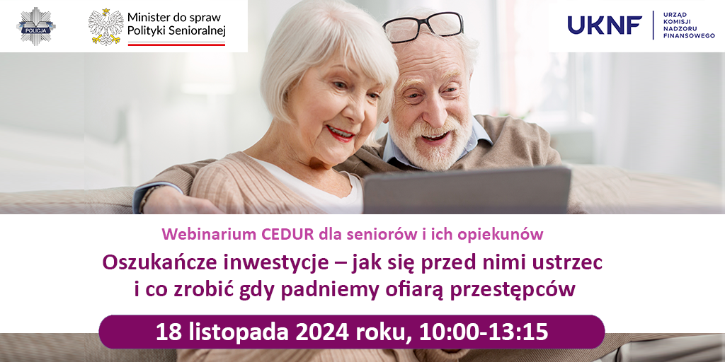 Webinarium dla seniorów i ich opiekunów