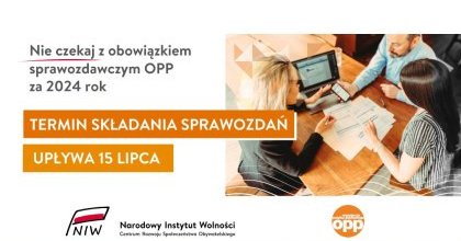 Nie czekaj z obowiązkiem sprawozdawczym OPP za 2024 rok