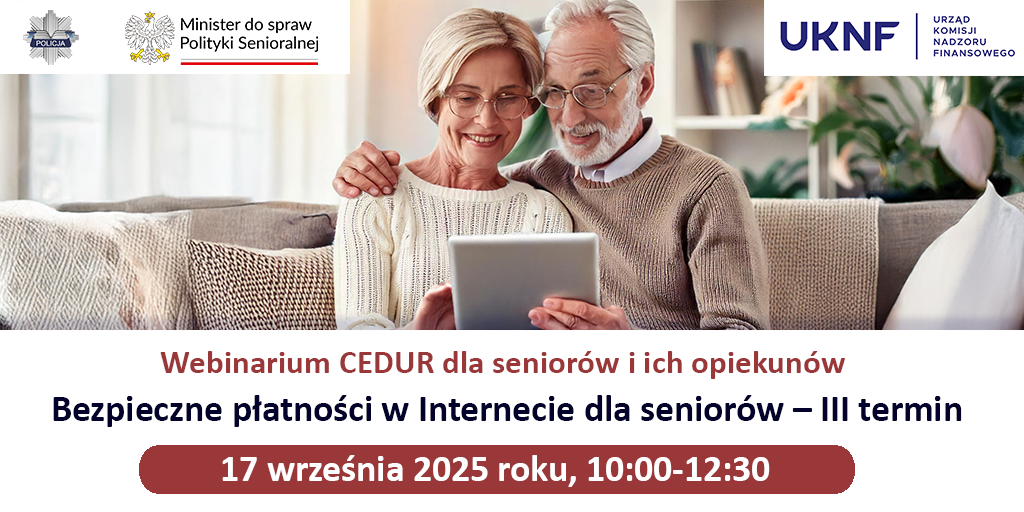 Webinarium CEDUR dla seniorów i ich opiekunów