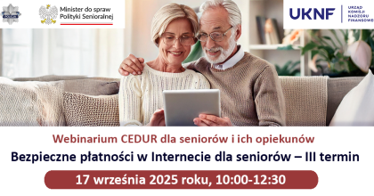 Webinarium CEDUR dla seniorów i ich opiekunów