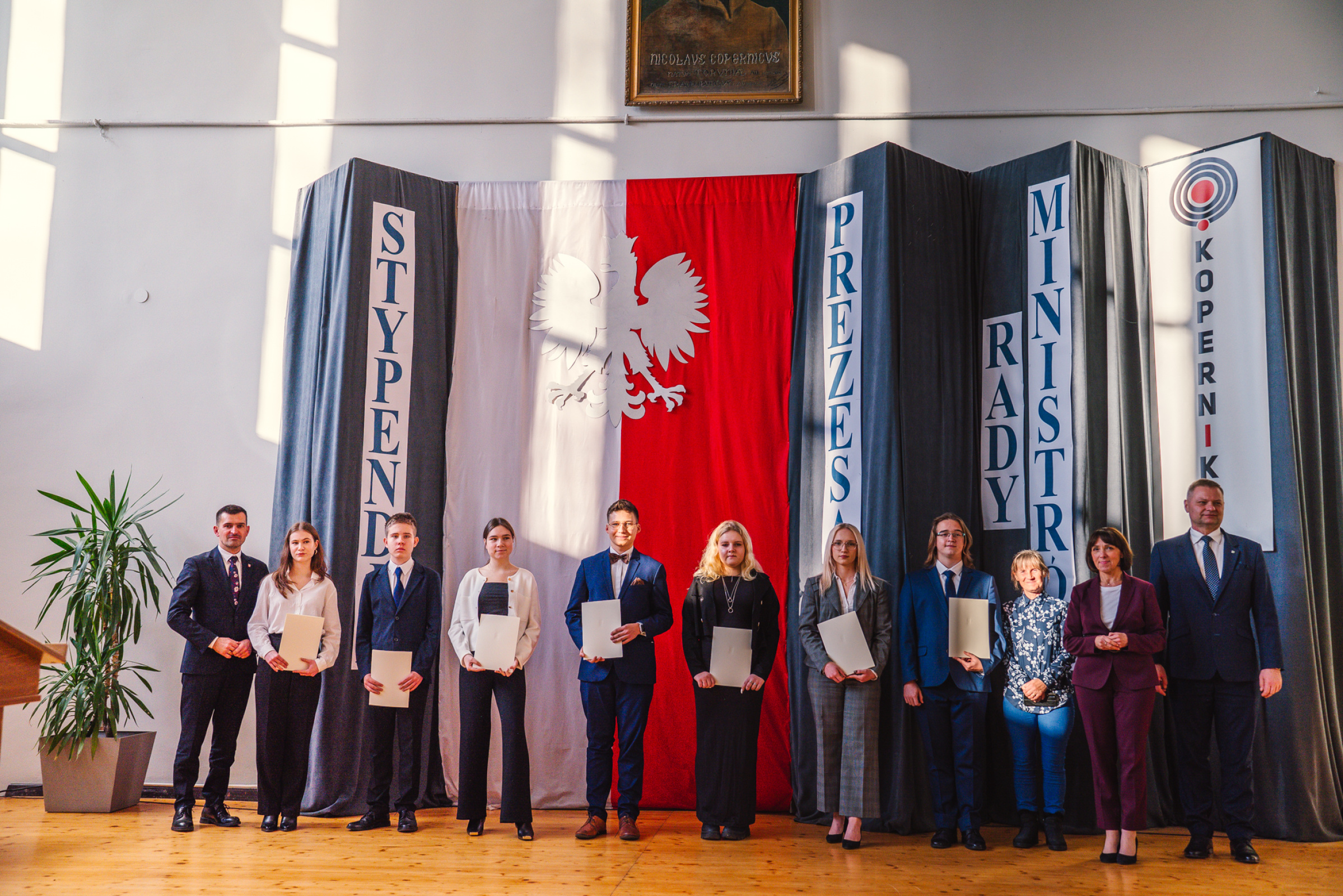 Wręczenie stypendiów Prezesa Rady Ministrów w I L.O. im. M. Kopernika w Będzinie