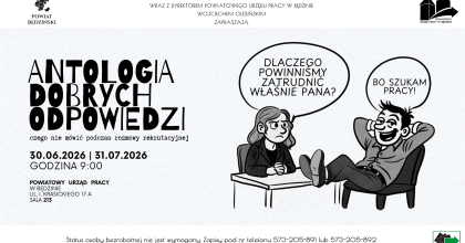 Zaproszenie na spotkanie „Antologia dobrych odpowiedzi – czego nie mówić podczas rozmowy rekrutacyjnej?”