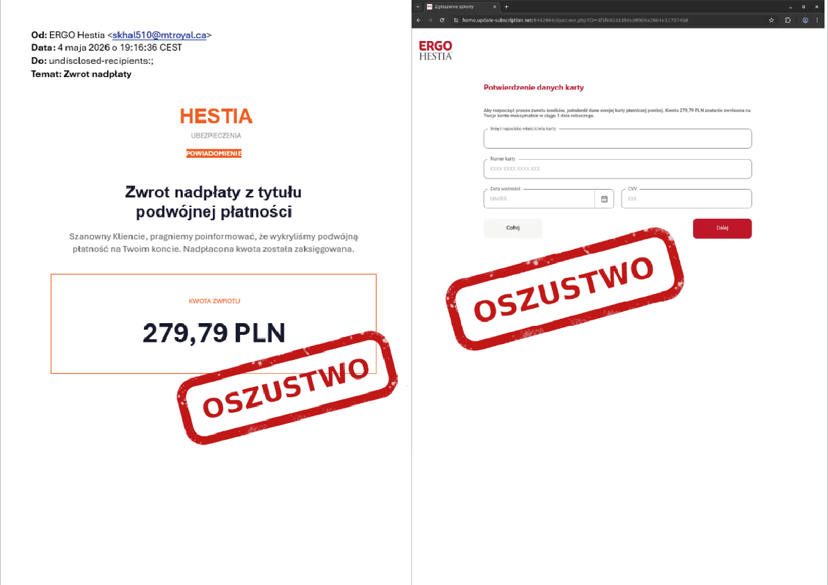 oszustwo na nadpłate składki oszustwo na nadpłate składki