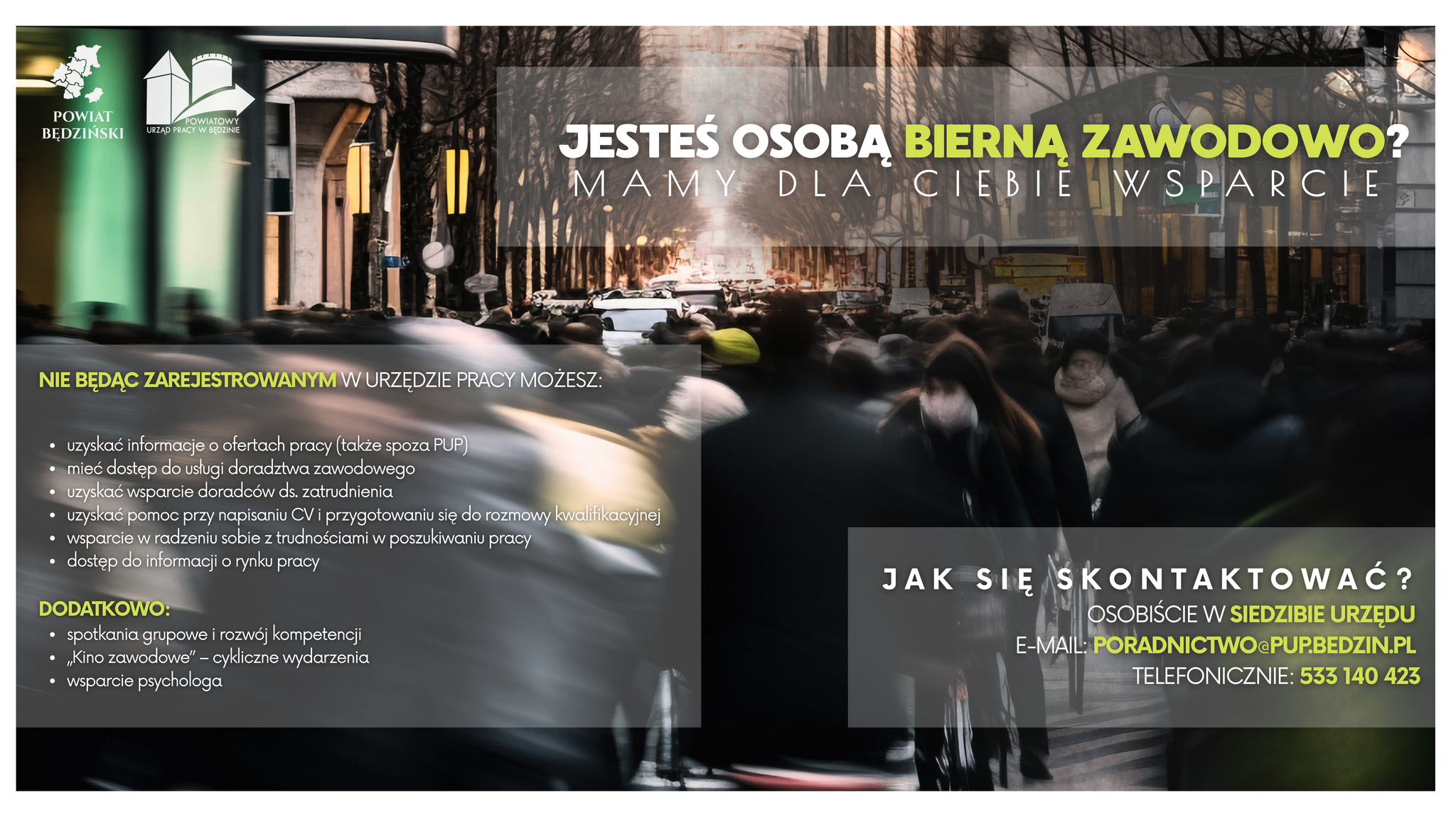 Wsparcie dla osób biernych zawodowo w Powiatowym Urzędzie Pracy